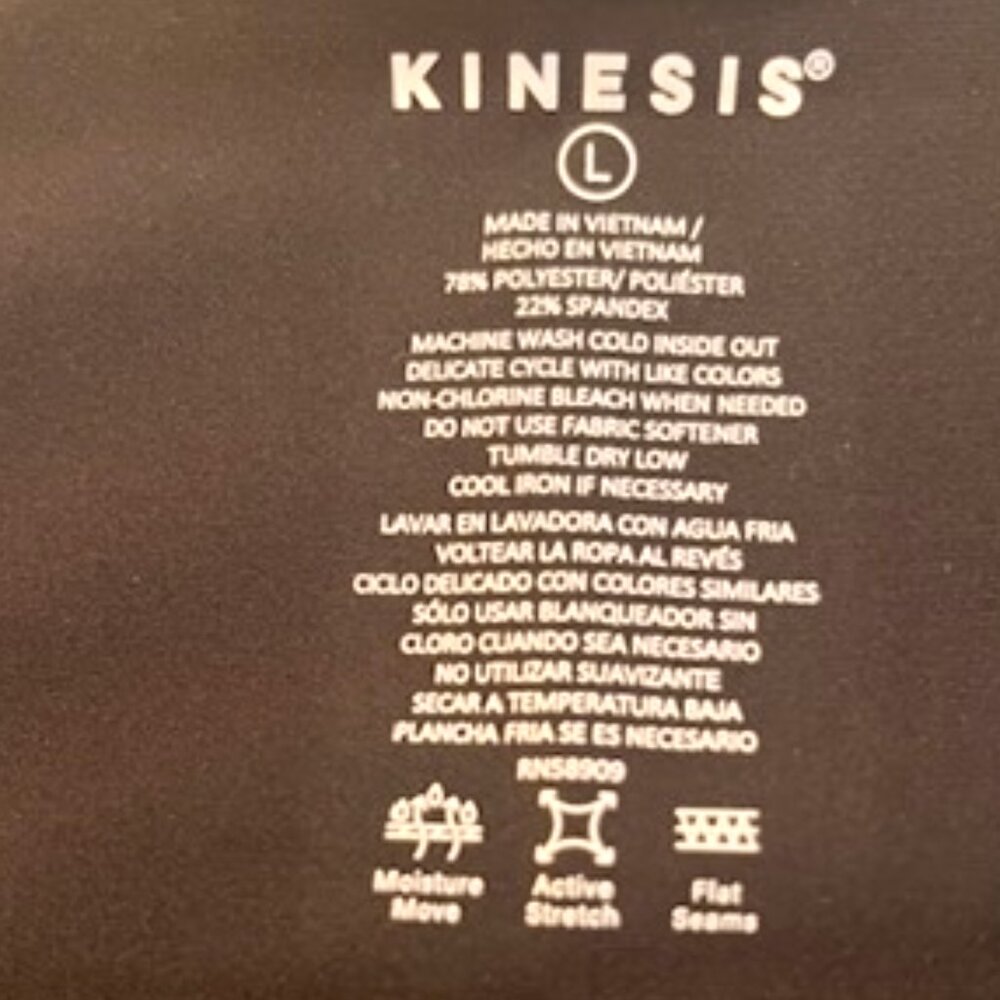 Kinesis High-Rise, Boot-Cut BLACK Leggings-LARGE-NWT - Picture 6 of 8